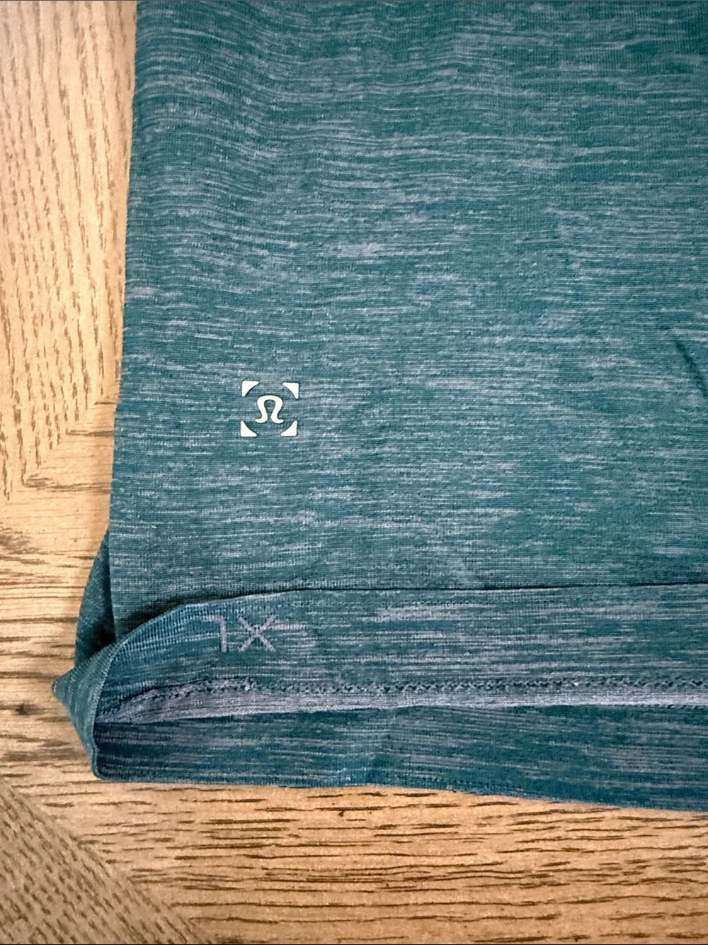 Lululemon Men's Heather Teal Polo Shirt